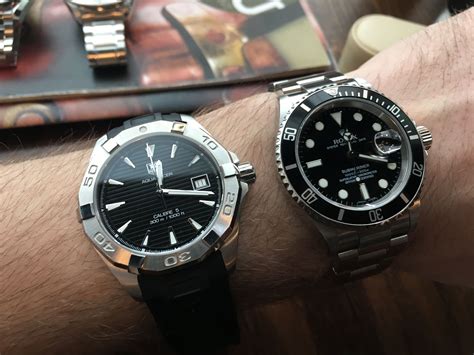 rolex submariner vs tag heuer aquaracer|tag heuer aquaracer professional review.